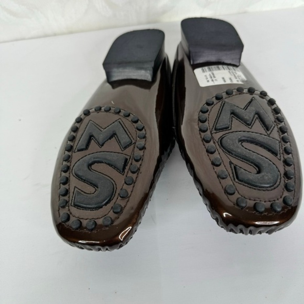 Stuart Weitzman Patent Leather Mules‎ Women 7.5 Turtle Brown - Picture 2 of 15